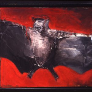 thumbnail of Bat in Flight by artist Miriam Beerman. medium: oil on canvas. date: 1969. dimensions: 20.25 x 23.75 inches