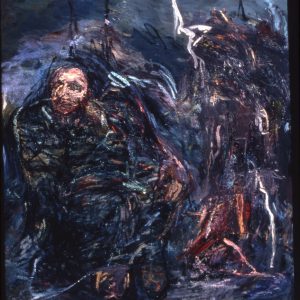 thumbnail of Ghost I by artist Miriam Beerman. medium: oil and wax on linen. date: 1993. dimensions: 83 x 76 inches