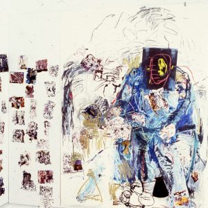 thumbnail of Ghost II by artist Miriam Beerman. medium: oil and wax on linen. date: 1993. dimensions: 83 x 76 inches