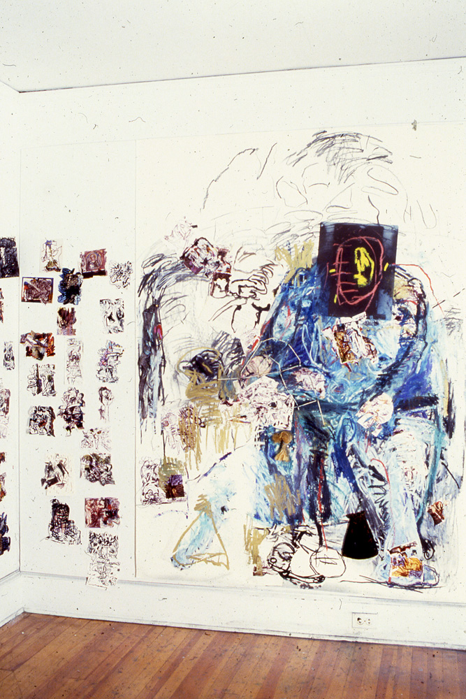 thumbnail of Ghost II by artist Miriam Beerman. medium: oil and wax on linen. date: 1993. dimensions: 83 x 76 inches
