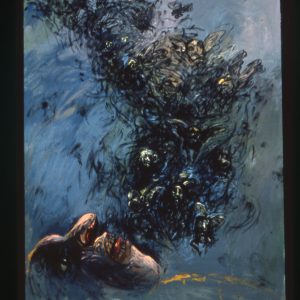 thumbnail of Plagues of Gnats, from the Plague Series by artist Miriam Beerman. medium: oil on canvas. date: 1985. dimensions: 81 x 64 inches