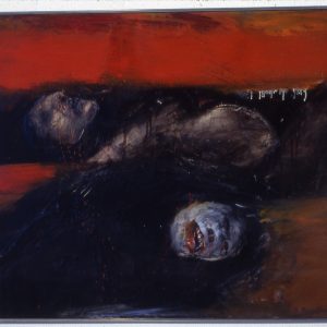 thumbnail of Untitled by artist Miriam Beerman. medium: oil on canvas. date: 1969. dimensions: 20 x 16 inches