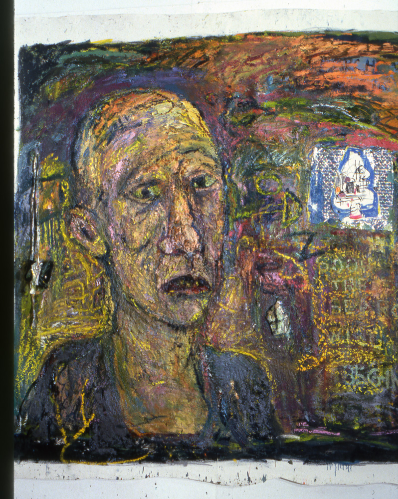 thumbnail of Nothing Has Changed by artist Miriam Beerman. medium: oil on canvas. date: 1999. dimensions: 68 x 67 inches