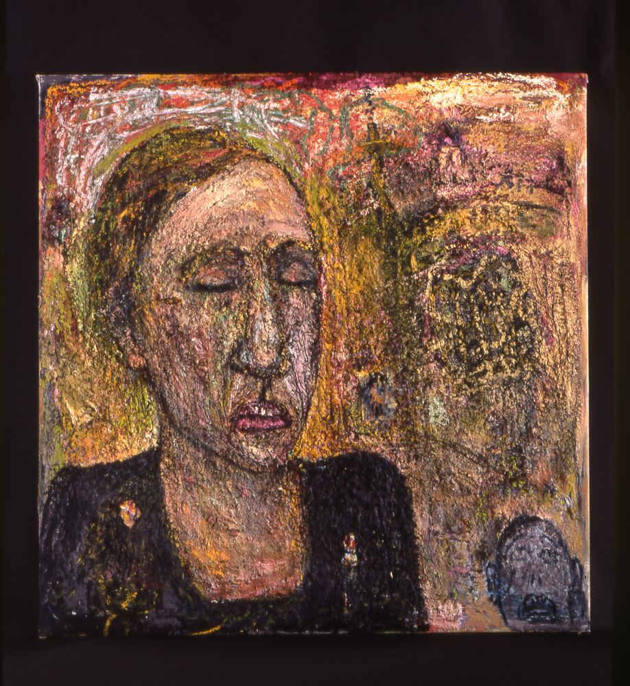 thumbnail of Nothing Has Changed by artist Miriam Beerman. medium: oil on canvas. date: 1999. dimensions: 68 x 67 inches