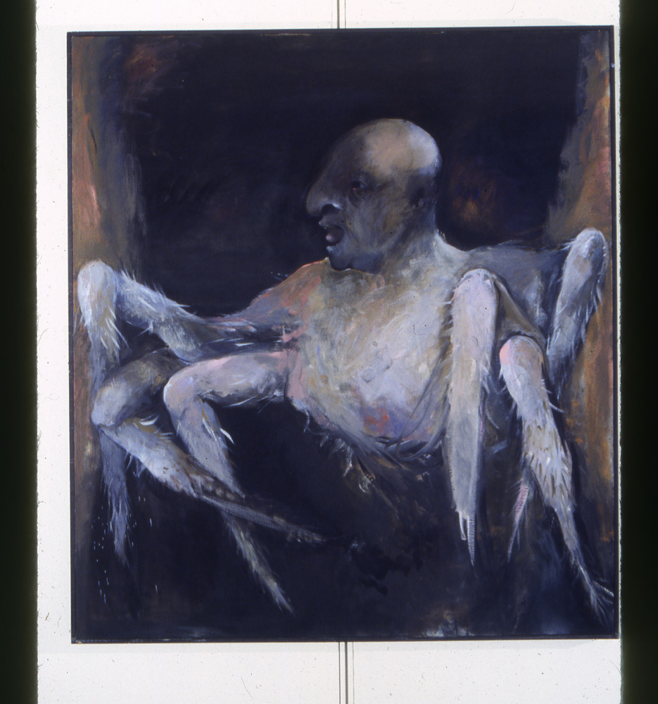 thumbnail of Ritual of My Legs (after Neruda) by artist Miriam Beerman. medium: oil on canvas. date: 1974. dimensions: 58 x 52 inches