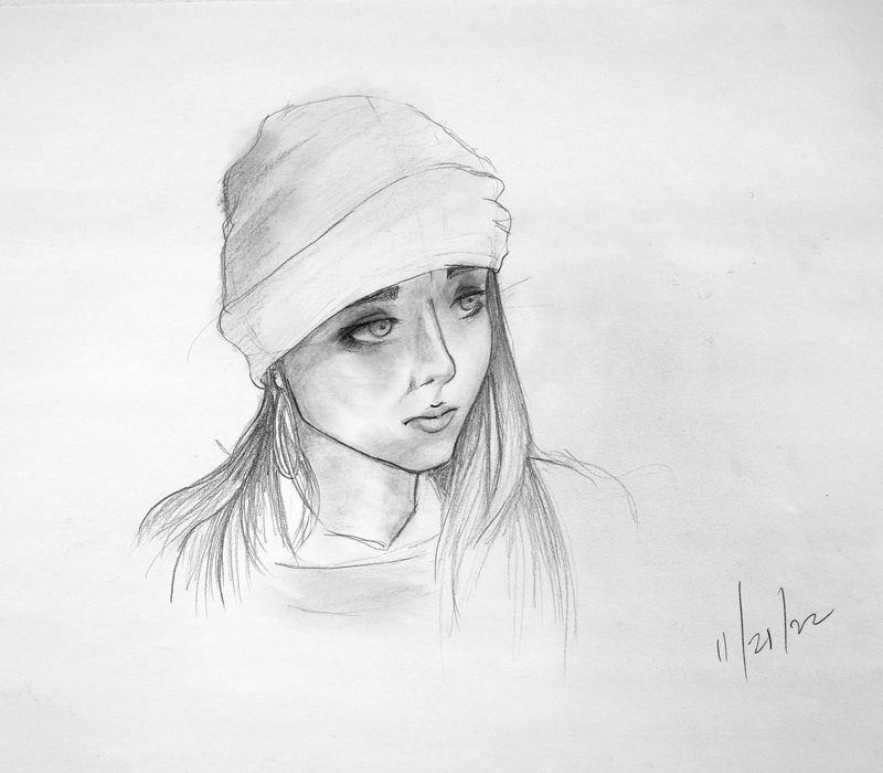 thumbnail of Portrait of Bre by artist Emmanoelle Aguilar. Graphite on paper, 2022. 18x24 inches