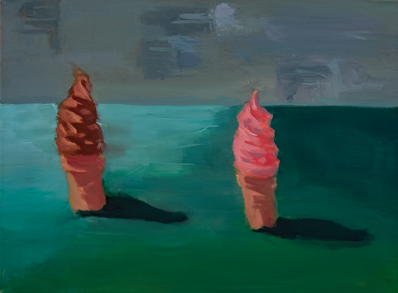 thumbnail of Ice Cream by artist Jagjit Japra. Oil on canvas, 2022. 18x24 inches
