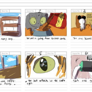 thumbnail of Storyboard; The Cat by artist Seun Lim.