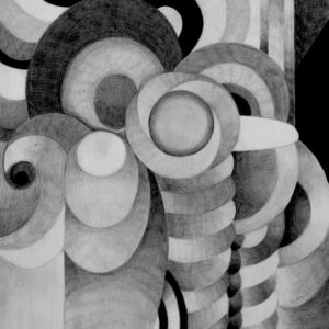 thumbnail of Chiaroscuro by artist Brianna Evans. Graphite on paper, 2022. 16x12 inches