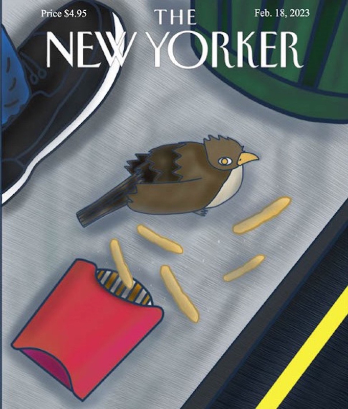 thumbnail of The New Yorker; Smaller Things in Life by artist KC Ullmer. Digital illustration, 2022. 12x9 inches