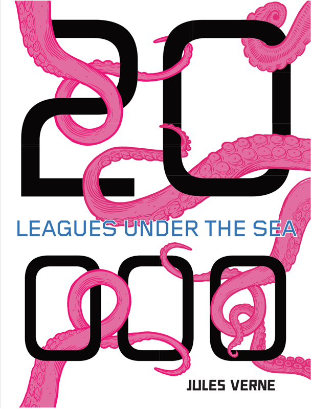 thumbnail of Book cover; 20,000 Leagues Under the Sea by artist Junye Zhou. Digital design, 2022. 8x6 inches