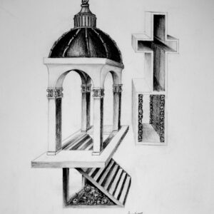 thumbnail of Ossuary by artist Angelique Rosado. Graphite on paper, 2022. 16x12 inches
